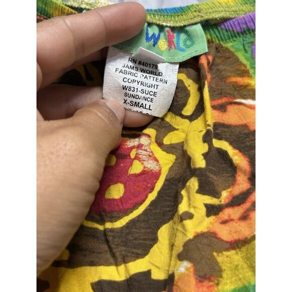 Jams World XS Skirt Mai Tai Hawaiian Vibrant Artsy Colorful Tropical VTG Boho - Picture 4 of 7